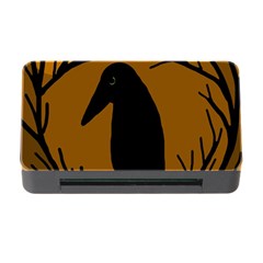 Halloween Raven - Brown Memory Card Reader With Cf by Valentinaart