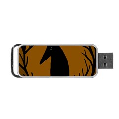 Halloween Raven - Brown Portable Usb Flash (two Sides)