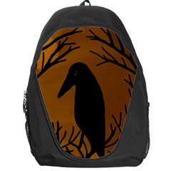 Halloween Raven - Brown Backpack Bag by Valentinaart