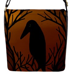 Halloween Raven - Brown Flap Messenger Bag (s)