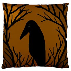 Halloween Raven - Brown Standard Flano Cushion Case (two Sides)