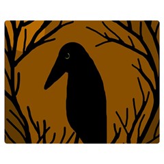 Halloween Raven - Brown Double Sided Flano Blanket (medium) 