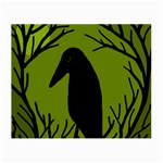 Halloween raven - green Small Glasses Cloth Front