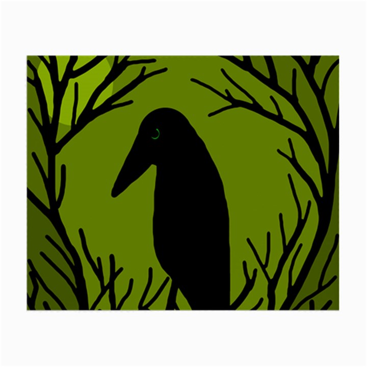 Halloween raven - green Small Glasses Cloth