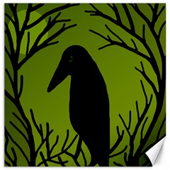 Halloween Raven - Green Canvas 20  X 20  