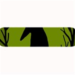 Halloween raven - green Large Bar Mats 32 x8.5  Bar Mat