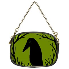 Halloween Raven - Green Chain Purses (one Side) 