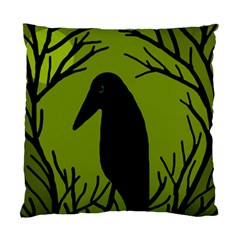 Halloween Raven - Green Standard Cushion Case (two Sides)