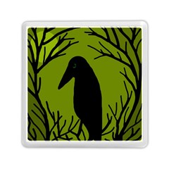 Halloween Raven - Green Memory Card Reader (square) 