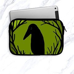 Halloween Raven - Green Apple Ipad Mini Zipper Cases by Valentinaart