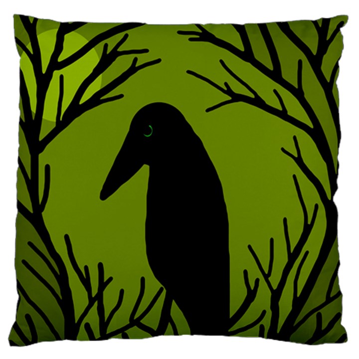 Halloween raven - green Standard Flano Cushion Case (Two Sides)