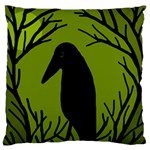 Halloween raven - green Standard Flano Cushion Case (Two Sides) Back