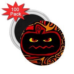 Halloween Decorative Pumpkin 2 25  Magnets (100 Pack)  by Valentinaart