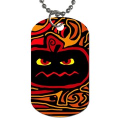 Halloween Decorative Pumpkin Dog Tag (two Sides) by Valentinaart