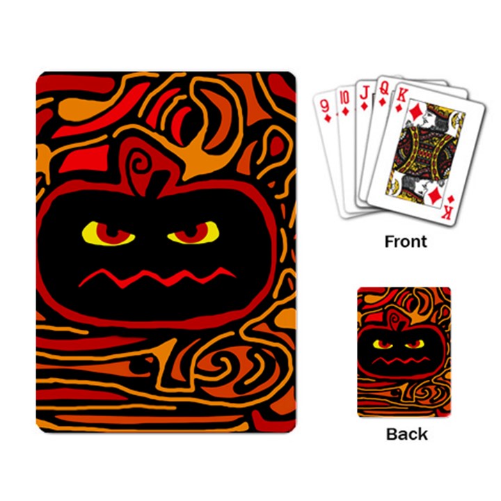 Halloween decorative pumpkin Playing Card