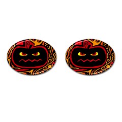 Halloween Decorative Pumpkin Cufflinks (oval)