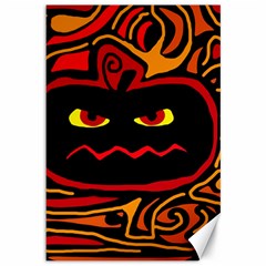 Halloween Decorative Pumpkin Canvas 12  X 18   by Valentinaart