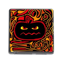 Halloween Decorative Pumpkin Memory Card Reader (square) by Valentinaart