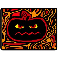 Halloween Decorative Pumpkin Fleece Blanket (large) 