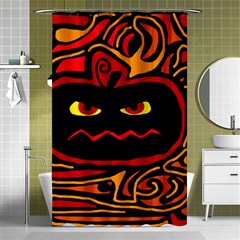 Halloween Decorative Pumpkin Shower Curtain 48  X 72  (small)  by Valentinaart