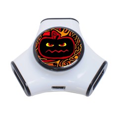 Halloween Decorative Pumpkin 3-port Usb Hub