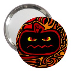 Halloween Decorative Pumpkin 3  Handbag Mirrors by Valentinaart