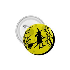 Halloween Witch - Yellow Moon 1 75  Buttons