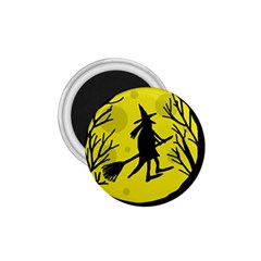 Halloween Witch - Yellow Moon 1 75  Magnets by Valentinaart