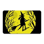 Halloween witch - yellow moon Magnet (Rectangular) Front