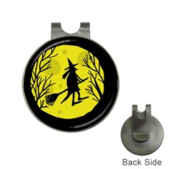 Halloween Witch - Yellow Moon Hat Clips With Golf Markers