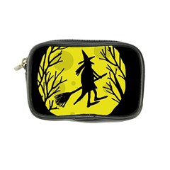 Halloween Witch - Yellow Moon Coin Purse by Valentinaart