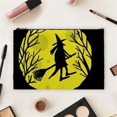 Halloween Witch - Yellow Moon Cosmetic Bag (large) 