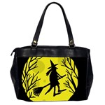 Halloween witch - yellow moon Office Handbags (2 Sides)  Back