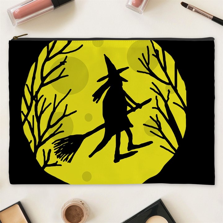 Halloween witch - yellow moon Cosmetic Bag (XXXL) 