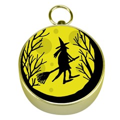 Halloween Witch - Yellow Moon Gold Compasses