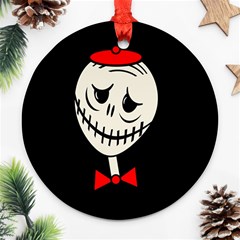 Halloween Monster Round Ornament (two Sides) 