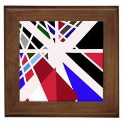 Decorative flag design Framed Tiles