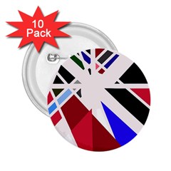 Decorative flag design 2.25  Buttons (10 pack) 