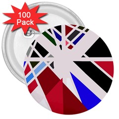 Decorative flag design 3  Buttons (100 pack) 