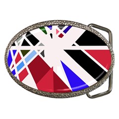 Decorative flag design Belt Buckles