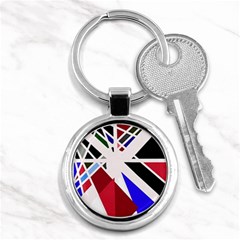 Decorative flag design Key Chains (Round) 