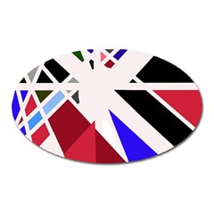 Decorative flag design Oval Magnet