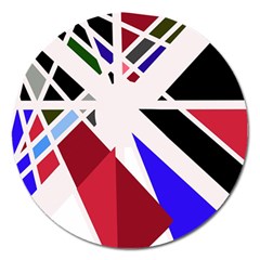 Decorative flag design Magnet 5  (Round)