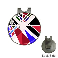 Decorative flag design Hat Clips with Golf Markers