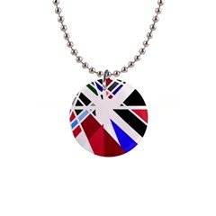 Decorative flag design Button Necklaces