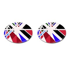 Decorative flag design Cufflinks (Oval)