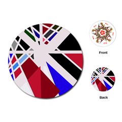 Decorative flag design Playing Cards (Round) 