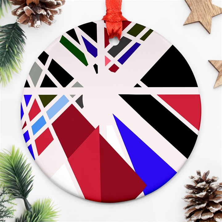 Decorative flag design Round Ornament (Two Sides) 