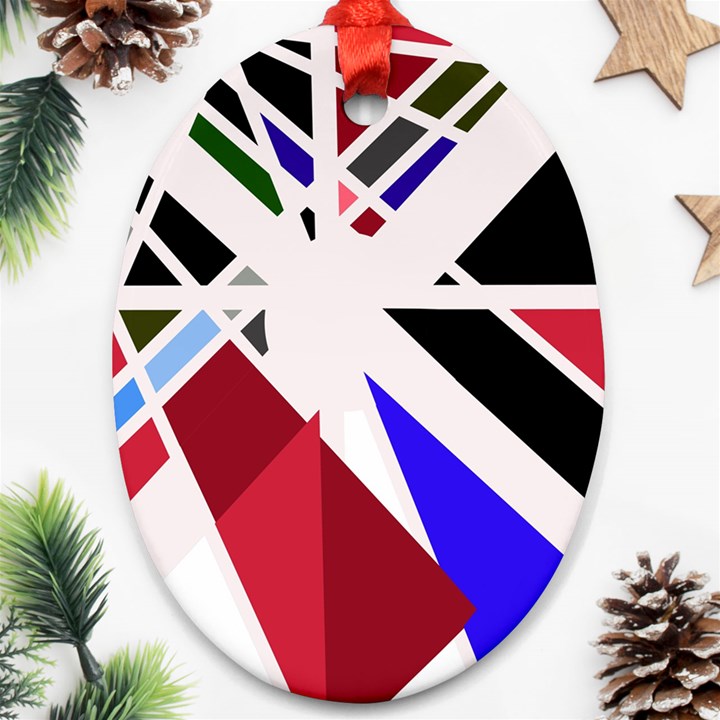 Decorative flag design Oval Ornament (Two Sides)