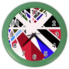 Decorative flag design Color Wall Clocks